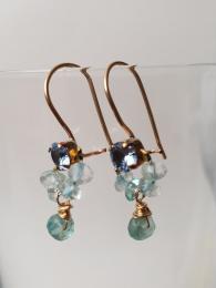 Crystal and Apatite Mini Earrings Ottomania Jewellery Sally Bourne Interiors